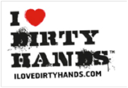 I love dirty hands logo