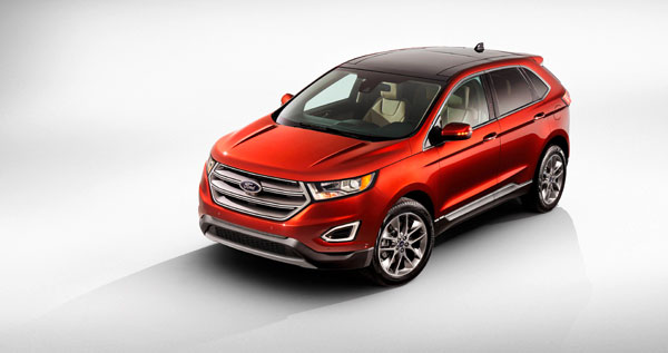 New Ford Edge Titanium red front