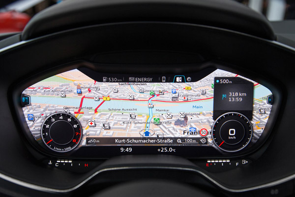New Audi TT clocks navigation
