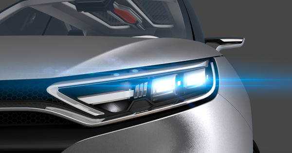 SsangYong XLV concept headlight