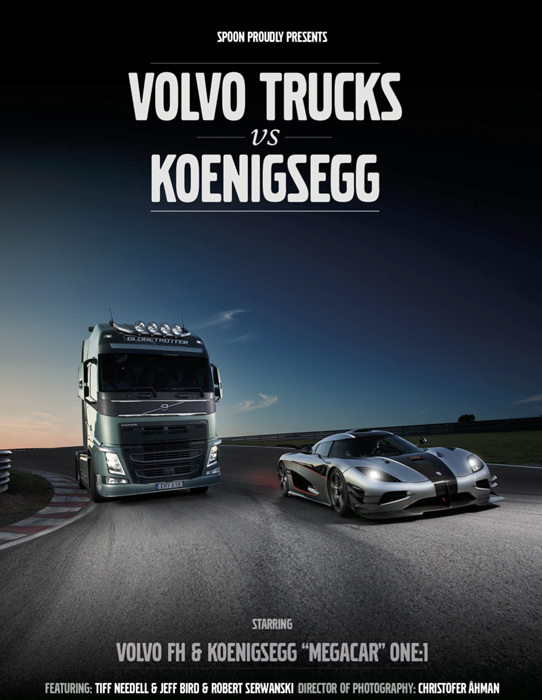 Volvo Trucks vs Koenigsegg racing campagne