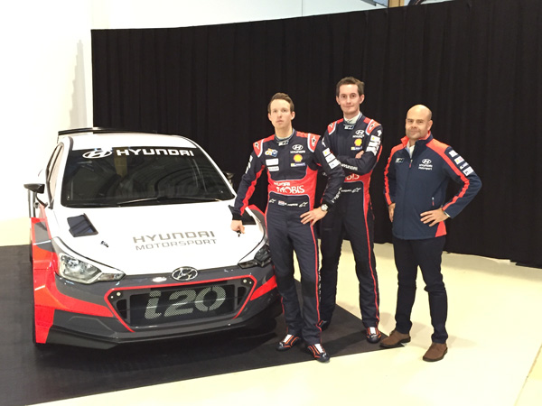 WRC 2016 Hyundai i20 presentation team