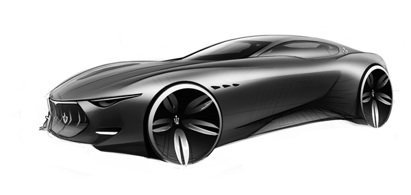 Maserati Alfieri Concept Exterior sketch