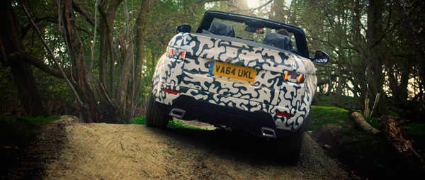 Range Rover Evoque Convertible testing back