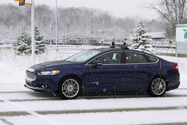 Ford NAIAS Autonomy snow blue side