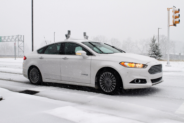 Ford NAIAS Autonomy snow white side