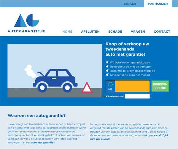 Autogarantie.nl site