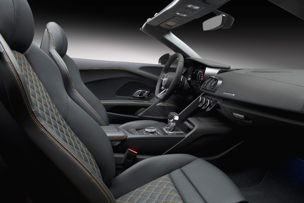 Audi R8 Spyder 3kwback interieur