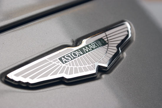 Aston Martin Vanquish test logo