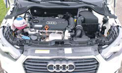 Test Audi A1 motorcompartiment
