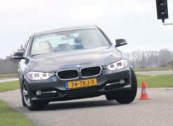 Test BMW 3 Serie slalom
