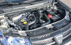 Dacia Logan MCV motorcompartiment