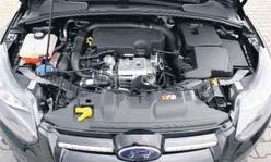 Ford Focus Ecoboost test motorcompartiment