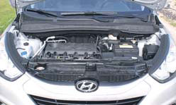 Hyundai ix35 test motorcompartiment