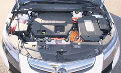 Opel Ampera test motorcompartiment