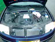 Skoda Superb V6 test motorcompartiment