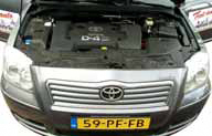 Toyota Avensis test motorcompartiment