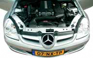Mercedes-Benz SLK 200 Kompressor test motorcompartiment