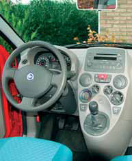 Fiat Panda test cockpit