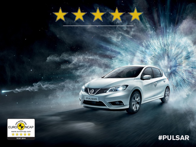 Nissan Pulsar behaalt maximale Euro NCAP-veiligheidsscore