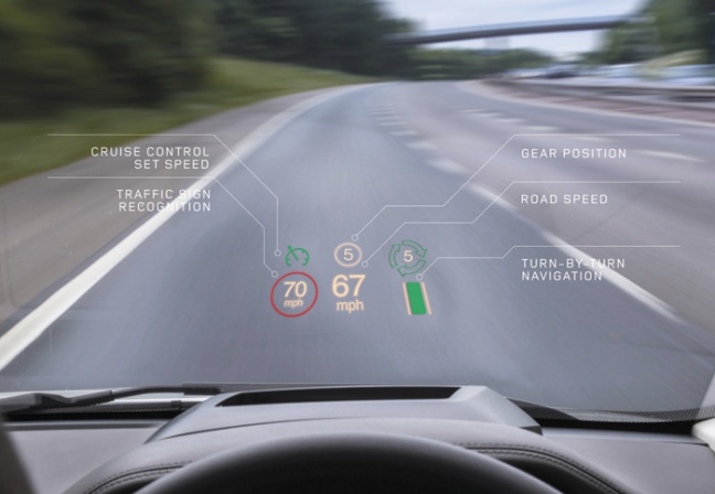 Land Rover met wereldprimeur van laser Head-Up Display op Autosalon van Parijs