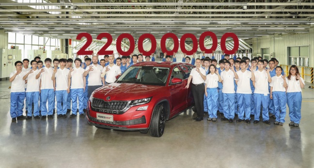 Feest bij ŠKODA: 22 miljoenste auto loopt in China van de band