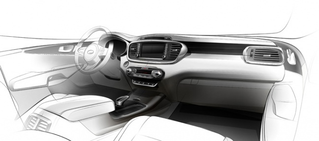 Premium afwerking en luxe functies in het interieur van de 3e generatie Kia Sorento