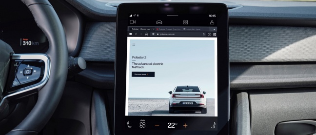 Polestar 2 nu ook met webbrowser van Vivaldi