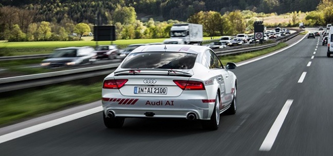 Omvangrijke Autobahn-test met zelfrijdende Audi