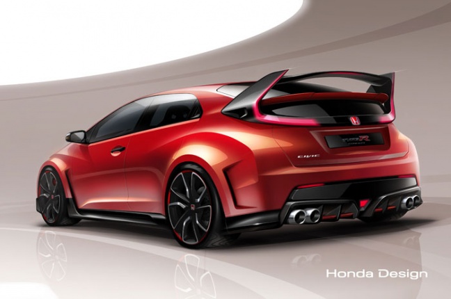 Werelddebuut conceptmodel Honda Civic Type R op 2014 Geneva Motor Show