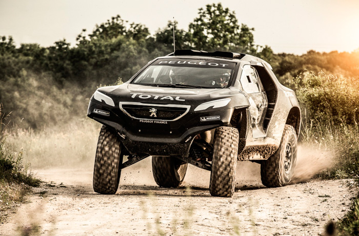 Peugeot 2008 DKR first test pre dakar action