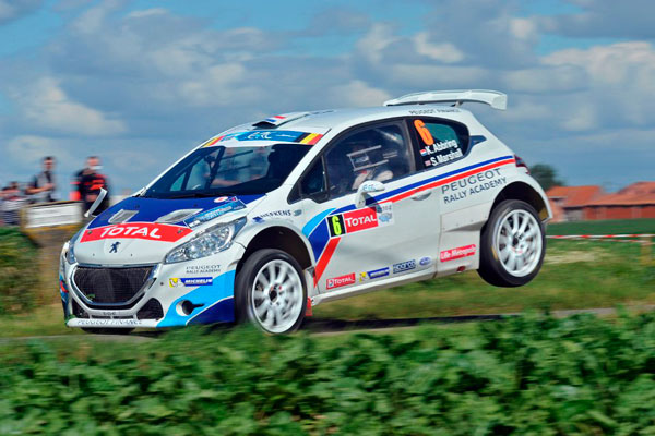 Kevin Abbring Peugeot 208 T16 Ieper action