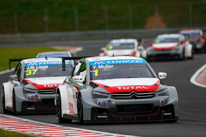 Muller Lopez Citroen WTCC Hongarije racing