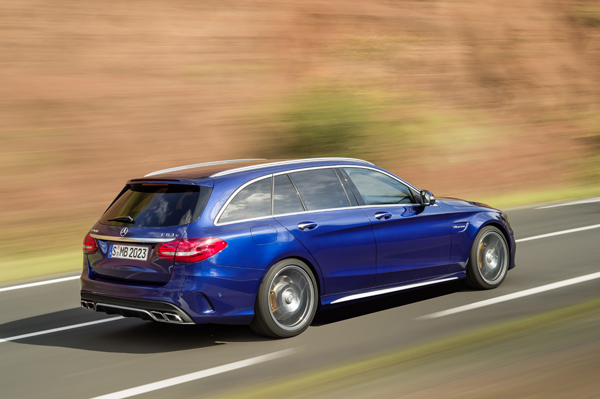 Mercedes-Benz AMG C 63 blue 3kw back