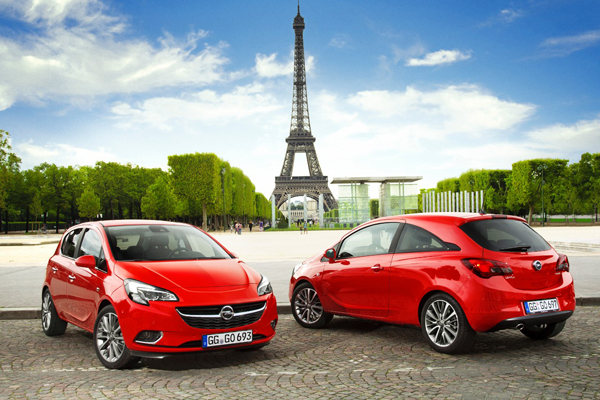 Opel Corsa front back Paris