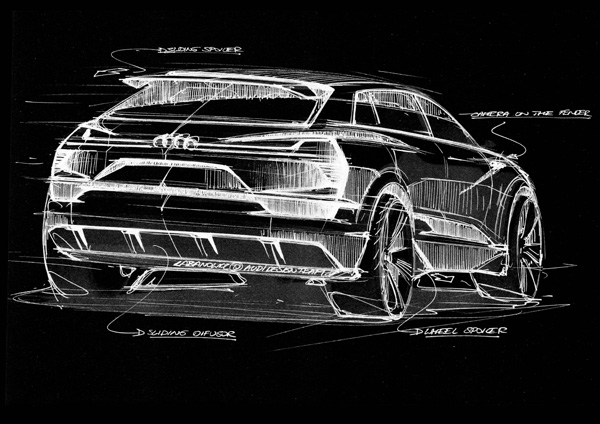 Audi e-tron quattro concept sketch