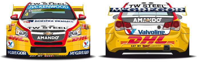 Tom Coronel WTCC 2015 DHL front rear