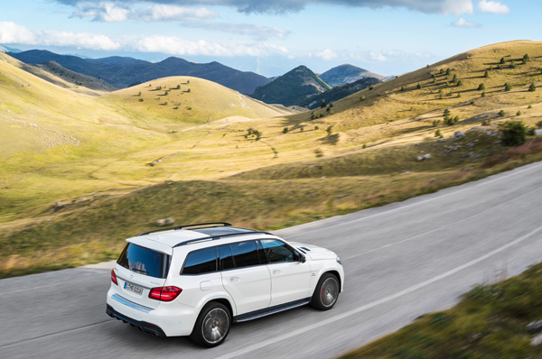 Mercedes-Benz GLS white top dynamic