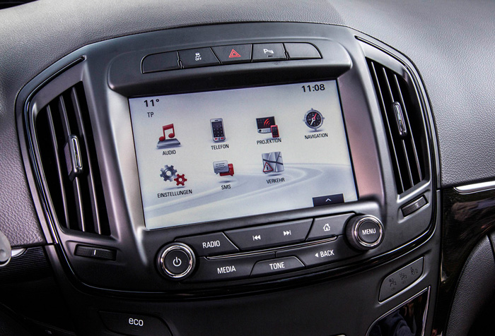 Opel Insignia IntelliLink menu header