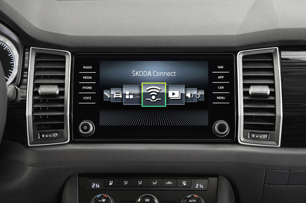 SKODA kodiaq glass display