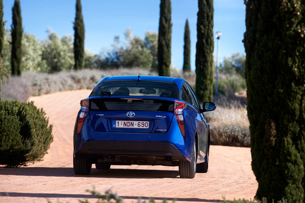 Toyota Prius blue back