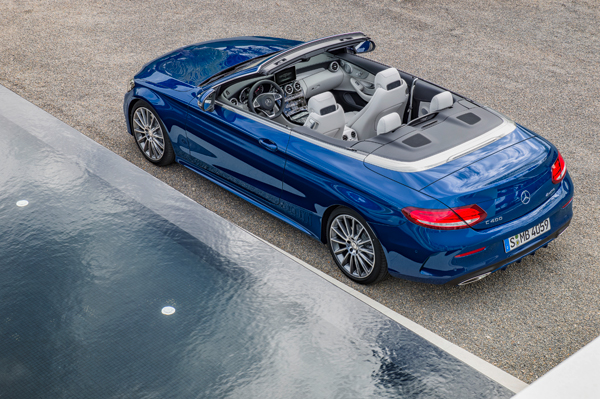 Mercedes-Benz C-Klasse Cabriolet blue 3kwbacktop