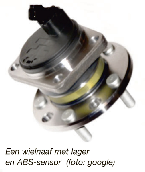 Wielnaaf met lager en ABS-sensor