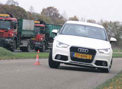 Test Audi A1 slalom
