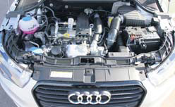 Audi A1 Admired motorcompartiment