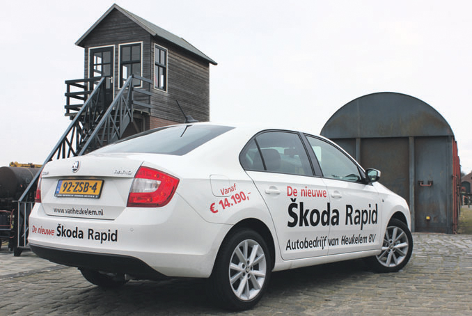 Skoda Rapid test achterkant