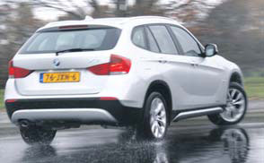 BMW X1 test slipvlak