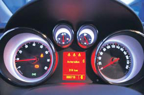 Opel Astra 1.6 Turbo test klokken