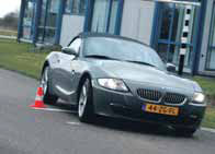 BMW Z4 test slalom