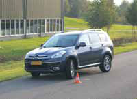 Citroen C-Crosser test slalom